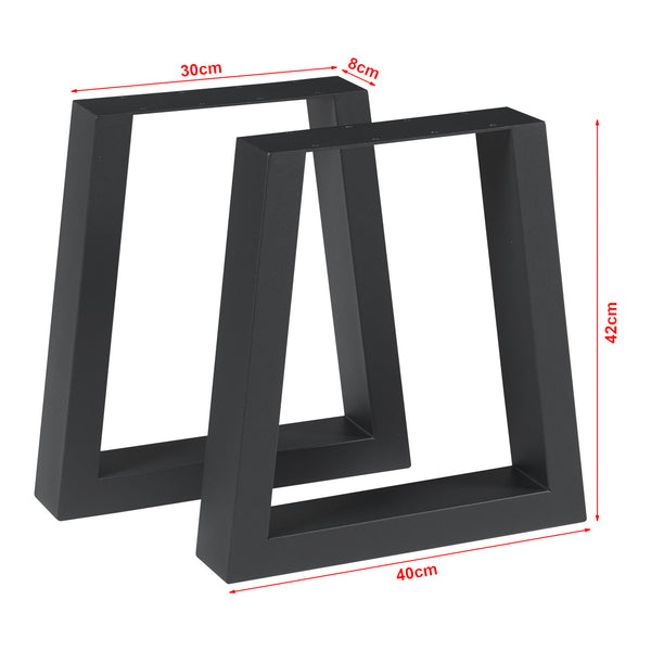 Bordstel 2 stk. sæt Marstal 42x40cm Sort [en.casa]