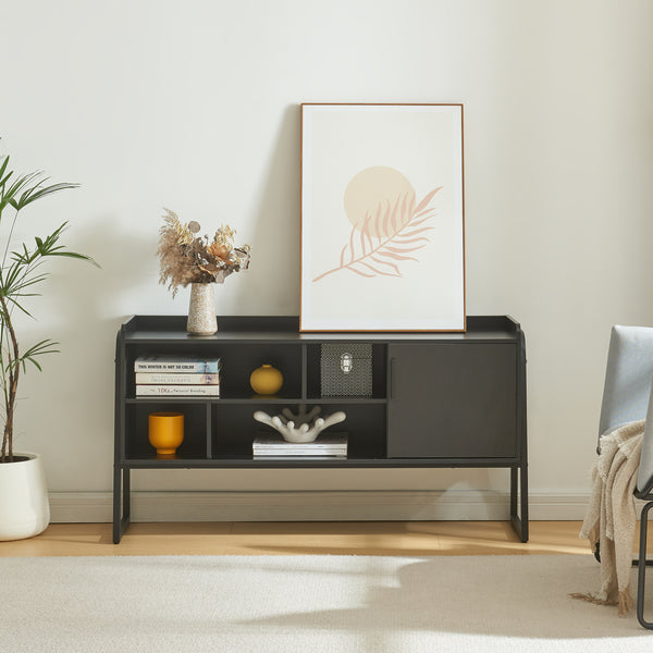 TV-skab Storfjord 120x34x63 cm Sort [en.casa]