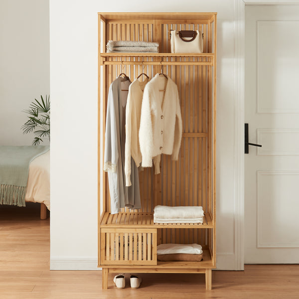 Knagerække Ypäjä 187x80x47 cm bambus [en.casa].