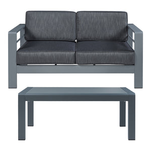 Udendørs bænk med bord Avise Aluminium [casa.pro]