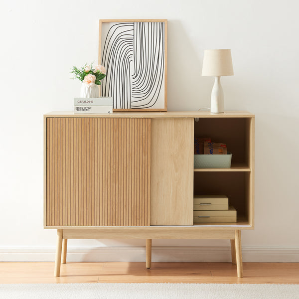 Skænk Landskrona 115x40x90 cm egetræslook [en.casa].