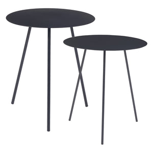 Sidebord Sula sæt med 2 sorte [en.casa].