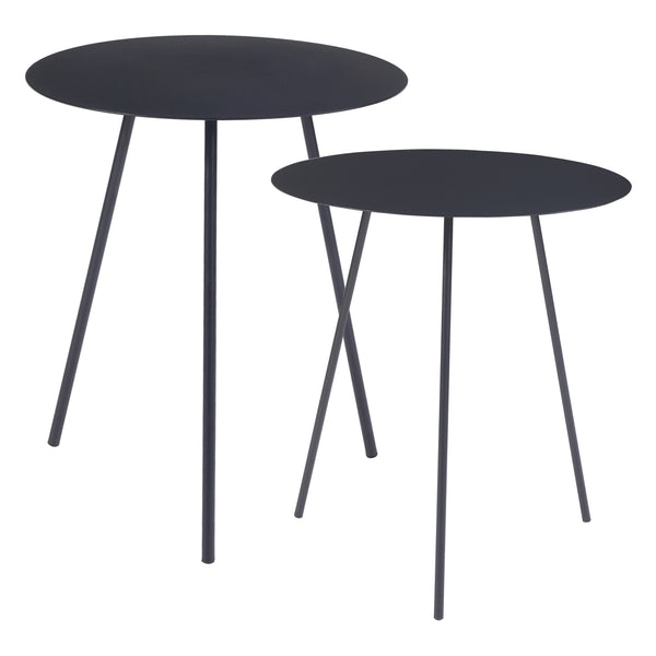 Sidebord Sula sæt med 2 sorte [en.casa].