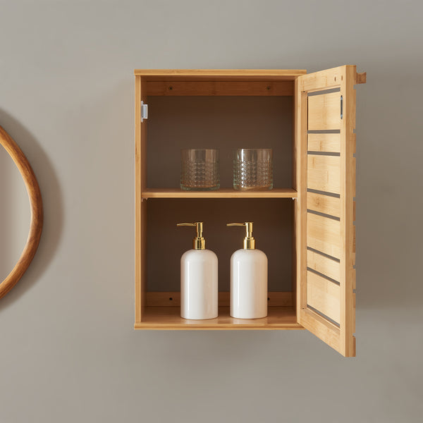 Vægskab Epind 50x33x20 cm bambus natur [en.casa]