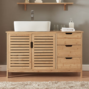 Boksereys 60x100x35 cm underskab i naturlig bambus [en.casa]
