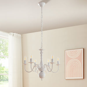 Lysekrone Berkeley metal vintage hvid [lux.pro]