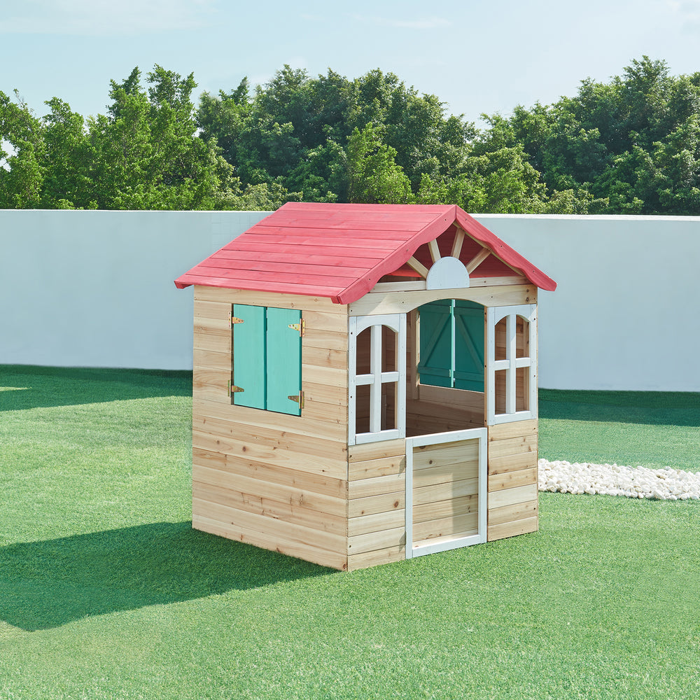 Legehus til børn Lulä legehytte 130x115x101 cm træ [casa.pro]