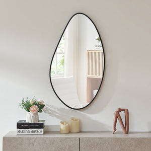 Vægspejl Orland 82x46 cm sort [en.casa]