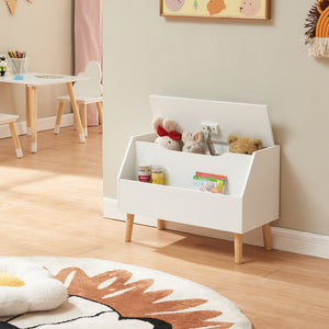 Legetøjskasse Aavanrar 60x30x43 cm Hvid [en.casa]