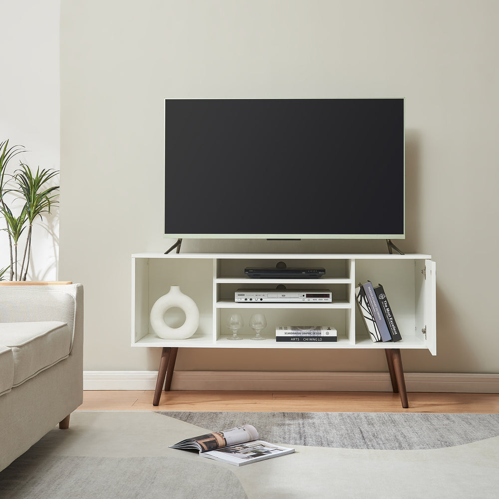 TV-skab Vare 130x40x66 cm Hvid [en.casa] - premiumXL