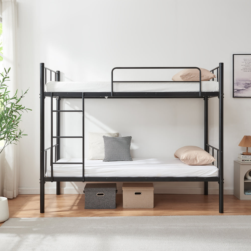 Berimma køjeseng i metal 90x200 cm sort [en.casa]