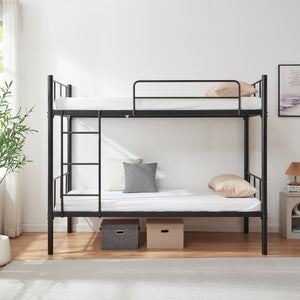 Berimma køjeseng i metal 90x200 cm sort [en.casa]