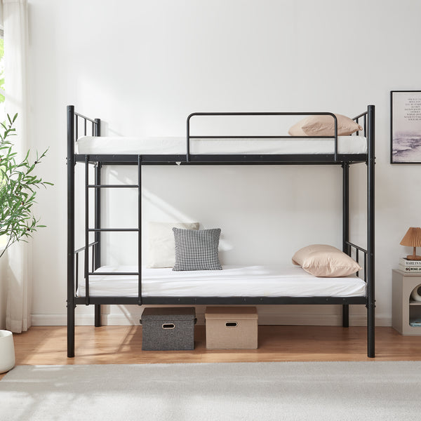 Berimma køjeseng i metal 90x200 cm sort [en.casa]