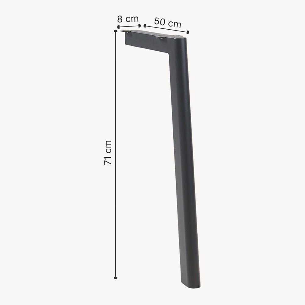 Bordben Hostang 4 stk. - Sæt 50x8x71 cm Sort [en.casa] - premiumXL