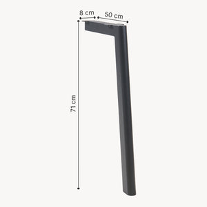 Hostang bordben sæt med 4 stk. 50x8x71 cm sort [en.casa]