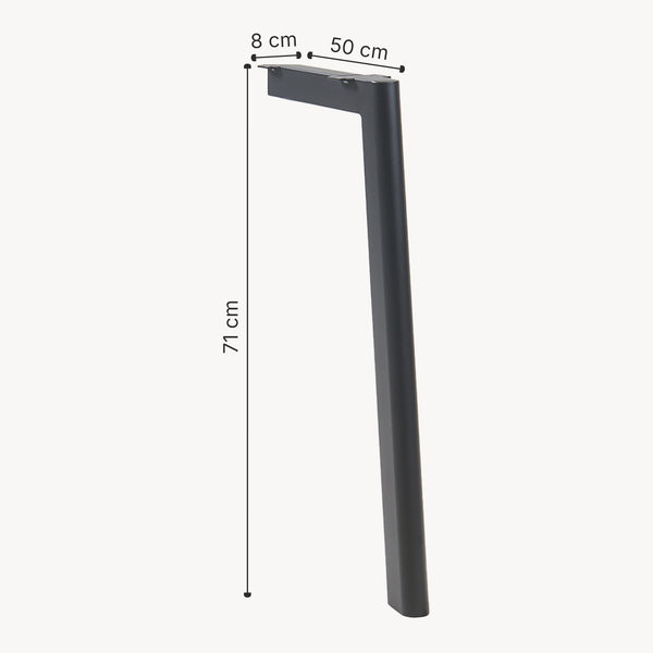 Hostang bordben sæt med 4 stk. 50x8x71 cm sort [en.casa]