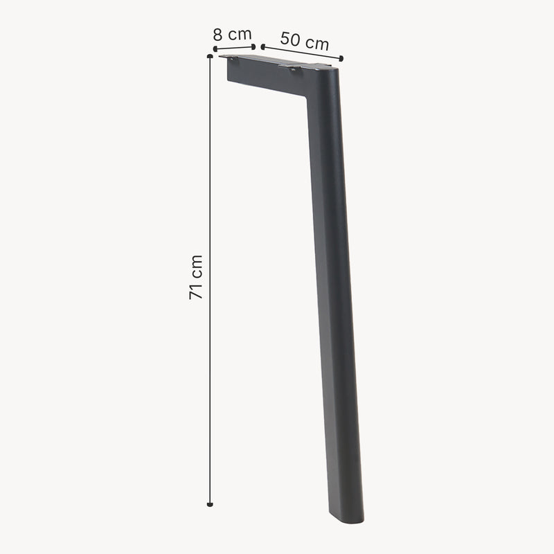 Målskitse Hostang bordben sæt med 4 stk. 50x8x71 cm sort [en.casa]