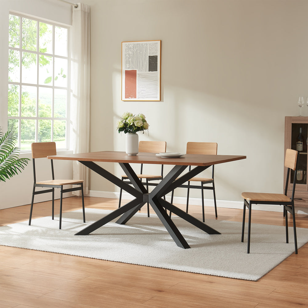 Bemeenel bordstel 120x75x72 cm stål sort [en.casa]