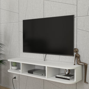Hængende tv-lowboard Oundsvas 120x30x19 cm Hvid [en.casa]