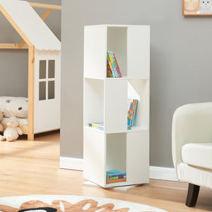 Drejelig bogreol Fjelmarirg 109x34x34 cm Hvid [en.casa]