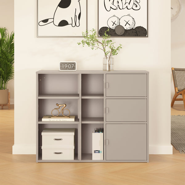 Arkivskab Kliri Stål 100x32x81 cm Kamel Farve [en.casa]