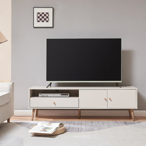 TV-møbel Hallevil 150x39x45 cm hvid [en.casa]