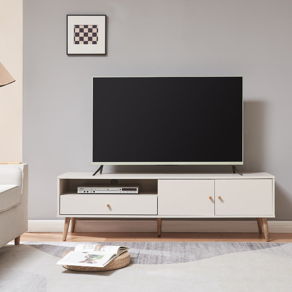 TV-møbel Hallevil 150x39x45 cm hvid [en.casa]
