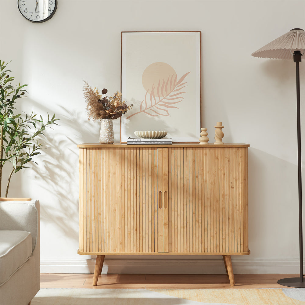 Skab ved siden af Nordkapp 100x40x80 cm bambus [en.casa]
