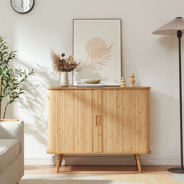 Skab ved siden af Nordkapp 100x40x80 cm bambus [en.casa]