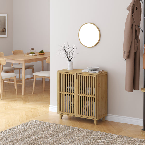 Sirgerg sideskab 77x72x33 cm naturlig bambus [en.casa]