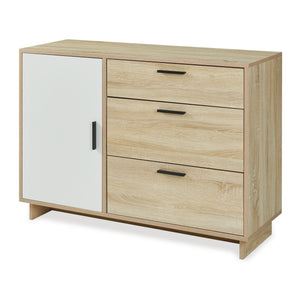 Skænk Kenta 100x35x72 cm Sonoma-eg-look/hvid [en.casa]