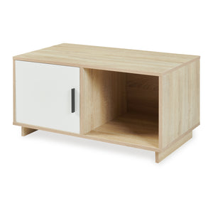 Sofabord Kenta 80x45x40 cm Sonoma-eglook/ hvid [en.casa]