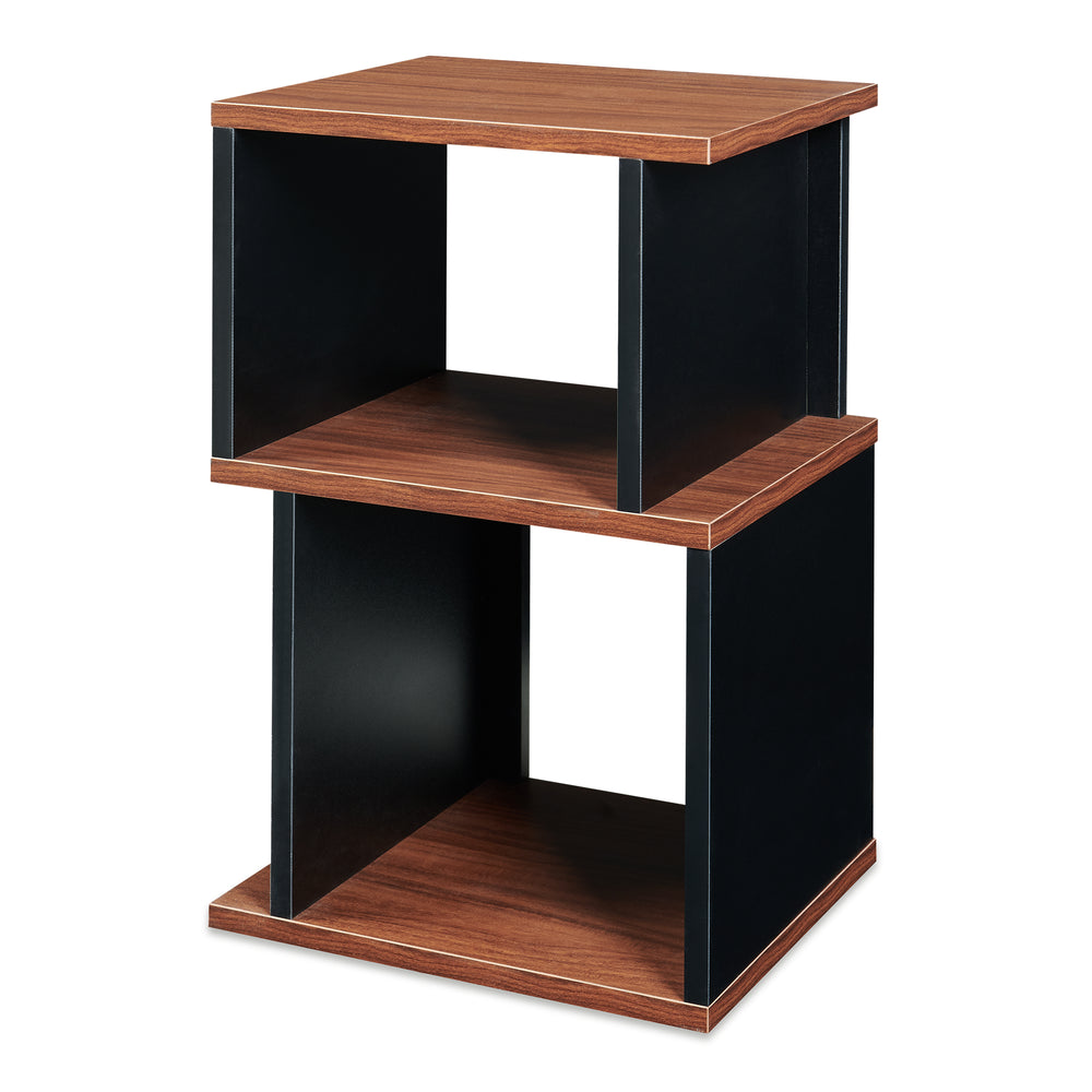 Sidebord Trond 50x33x29 cm Sort/Valnøddetræ-look [en.casa]