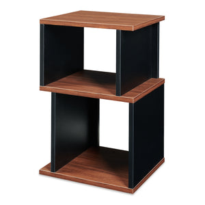 Sidebord Trond 50x33x29 cm Sort/Valnøddetræ-look [en.casa]
