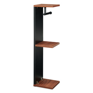Toiletpapirholder Trond 76x18x18 cm Sort/Valnøddeudseende [en.casa]