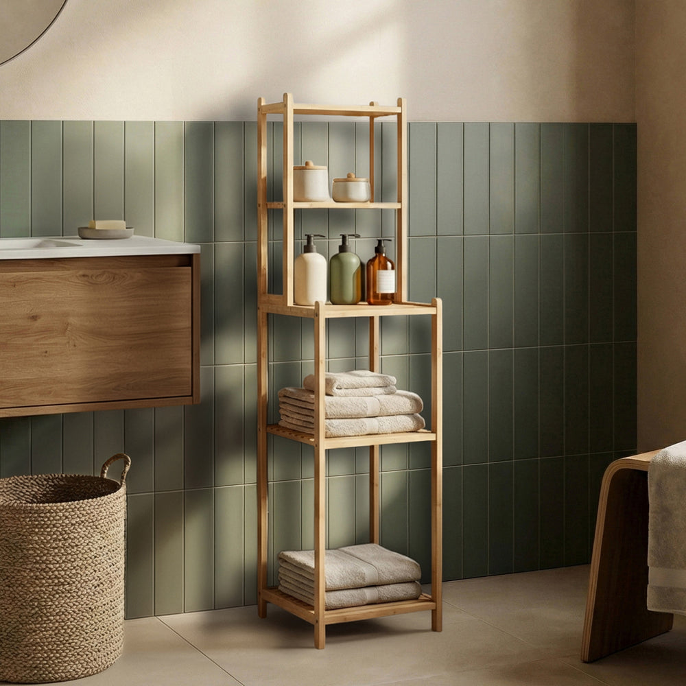 Badreol Anun 128x30x30 cm Bambus Natur [en.casa]
