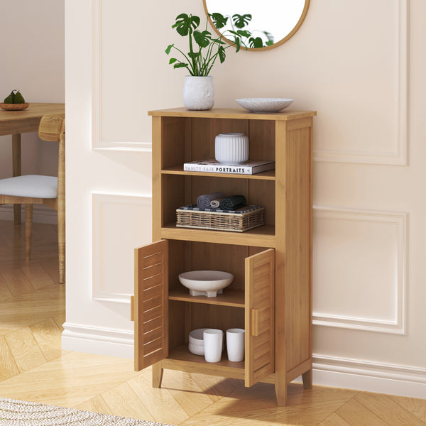 Skab ved siden af Rirg 92x50x25 cm bambus natur [en.casa]