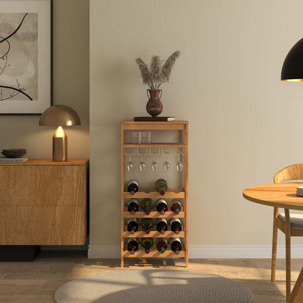 Vinreol Fillby 100x47x29 cm Bambus Natur [en.casa]