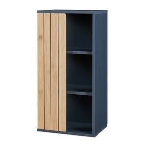 Væghængt skab Svanes 60x30x20 cm Mørkegrå/Natur [en.casa]