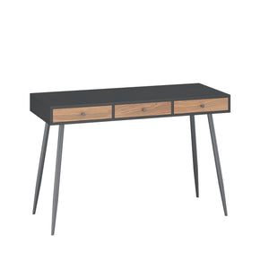 Skrivebordsskammel 115x48x76 cm Sort/Valnøddetrælook [en.casa]