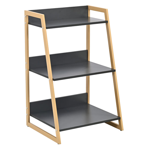 Reol Kuomi 84x53x47 cm Beige/Mørkegrå [en.casa]