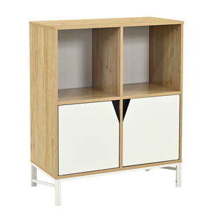 Kommode Kerrköndam 94x76x40 cm Eglook/ Hvid [en.casa]