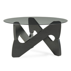 Sofabord Reypio Ø70x35 cm Sort/Grå [en.casa]