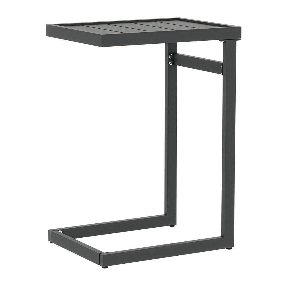 Udendørs sidebord Gaby stål 58x40x30 cm antracitgrå [casa.pro]