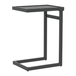 Udendørs sidebord Gaby stål 58x40x30 cm antracitgrå [casa.pro]