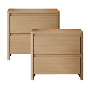 Natbord Takranmaa 2 stk. sæt 54x60x40 cm Eg-look [en.casa]