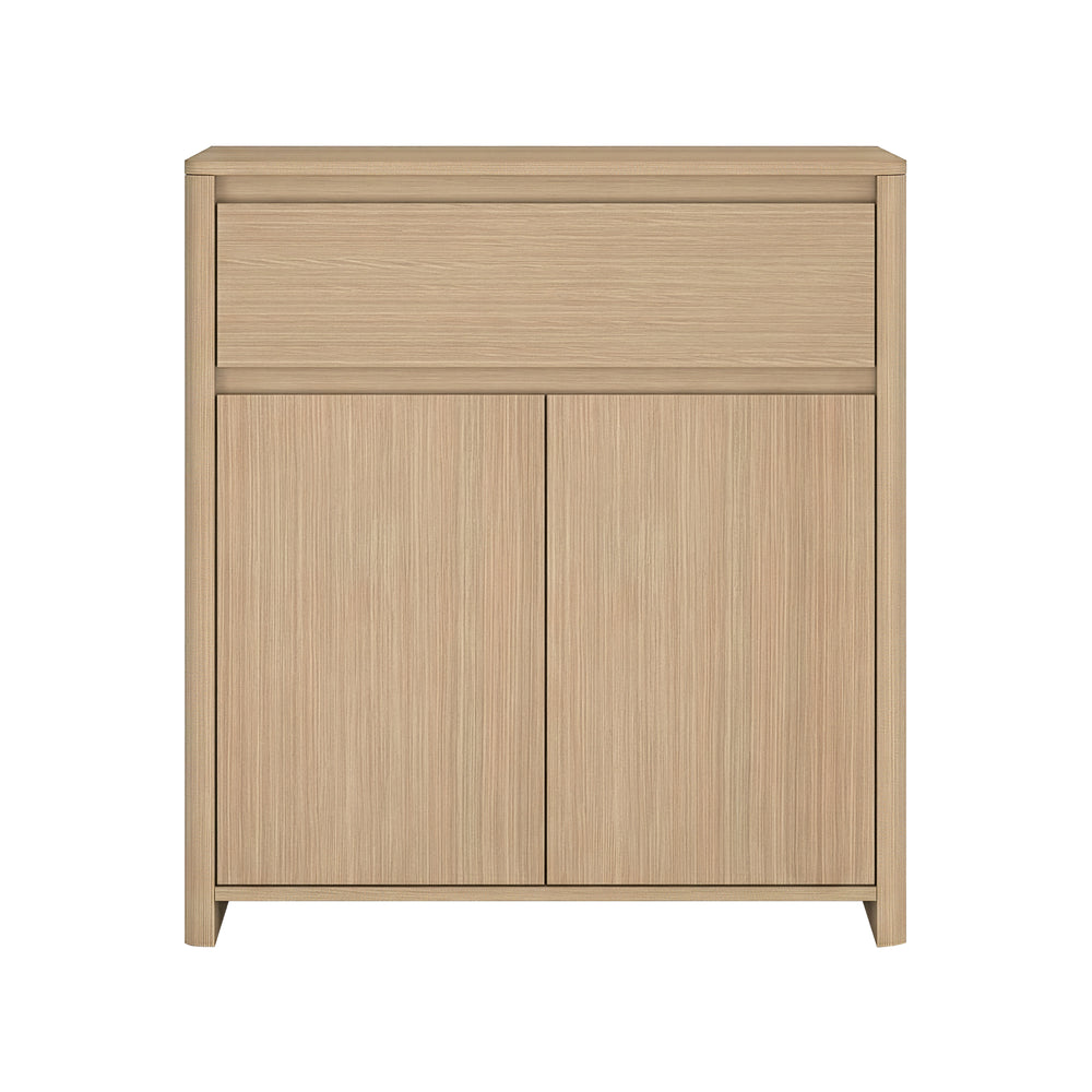 Skab med skuffe Takranmaa 88x79x39 cm egetræslook [en.casa]