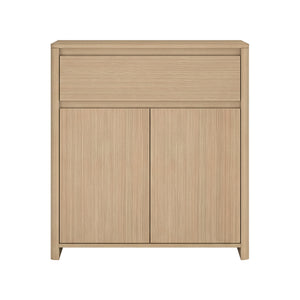 Skab med skuffe Takranmaa 88x79x39 cm egetræslook [en.casa]