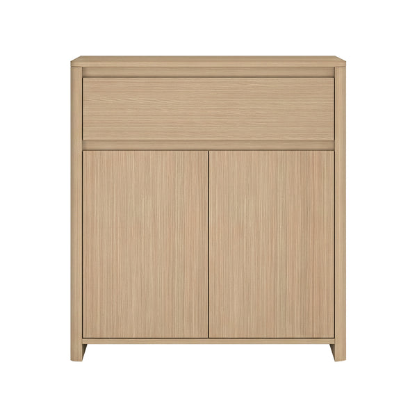 Skab med skuffe Takranmaa 88x79x39 cm egetræslook [en.casa]