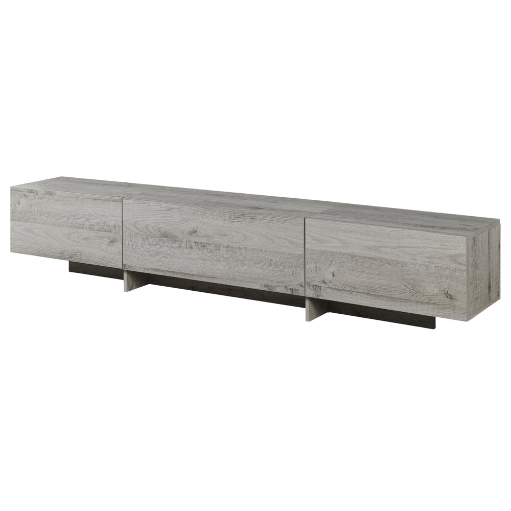TV-skab Kapipimso med 3 klapper 194x31x37 cm egetræslook, grå [en.casa]